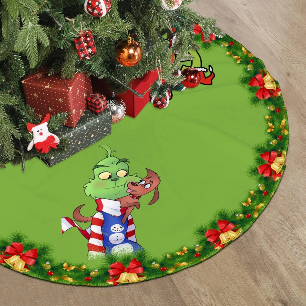 How The Grinch Stole Christmas Christams Tree Skirts Mat,Christmas Tree Skirt for Xmas Christmas Tree Decorations,30 inch#1