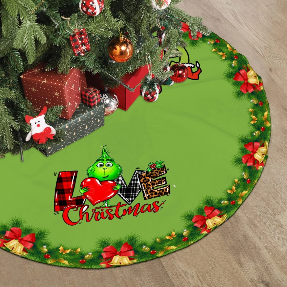 Grinch NoNoNo Christmas Tree Skirts,Christmas Tree Skirt for Tree Indoor Outdoor Christmas Decorations Xmas Tree Mat,30 inch#1