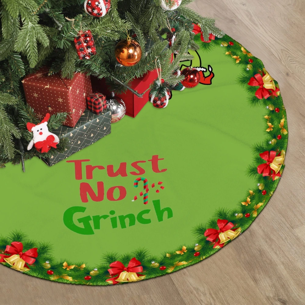 Grinchmas Xmas Christams Tree Skirt,Christmas Decorative Trees Christmas Tree Skirt for Holiday Party Supplies Rustic Ornaments Tree Skirt,30 inch#1