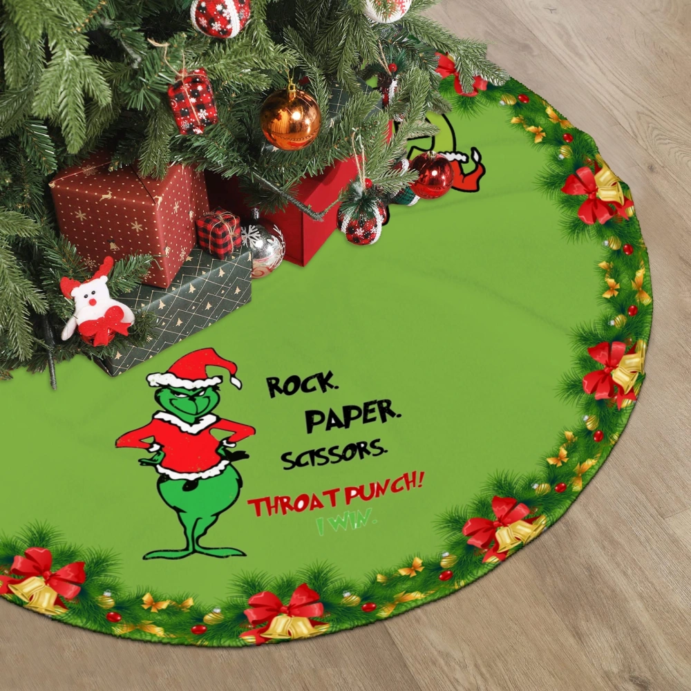 How The Grinch Stole Christmas Christmas Tree Skirts,Decorative Pattern Christmas Tree Skirt for Christams Home Holiday Party Decor,30 inch#1