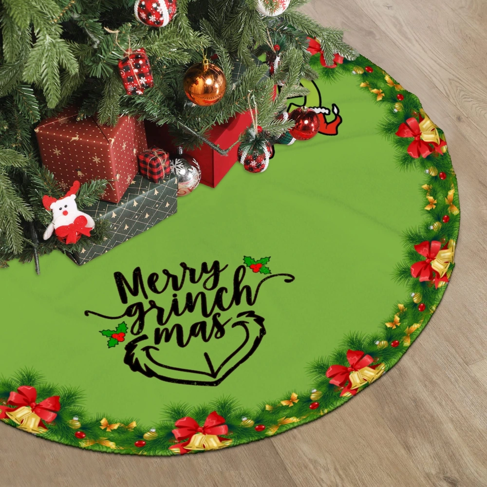 How The Grinch Stole Christmas Xmas Tree Skirt,Xmas Christmas Party Tree Decoration for Christmas Xmas Thanksgiving Party Home Decoration,30 inch#1