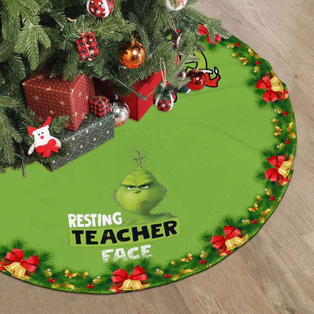 Grinch Xmas Christams Tree Skirt,Christmas Decorations Christmas Tree Skirt for All Occasions Christmas Holiday Tree Decor,30 inch#1