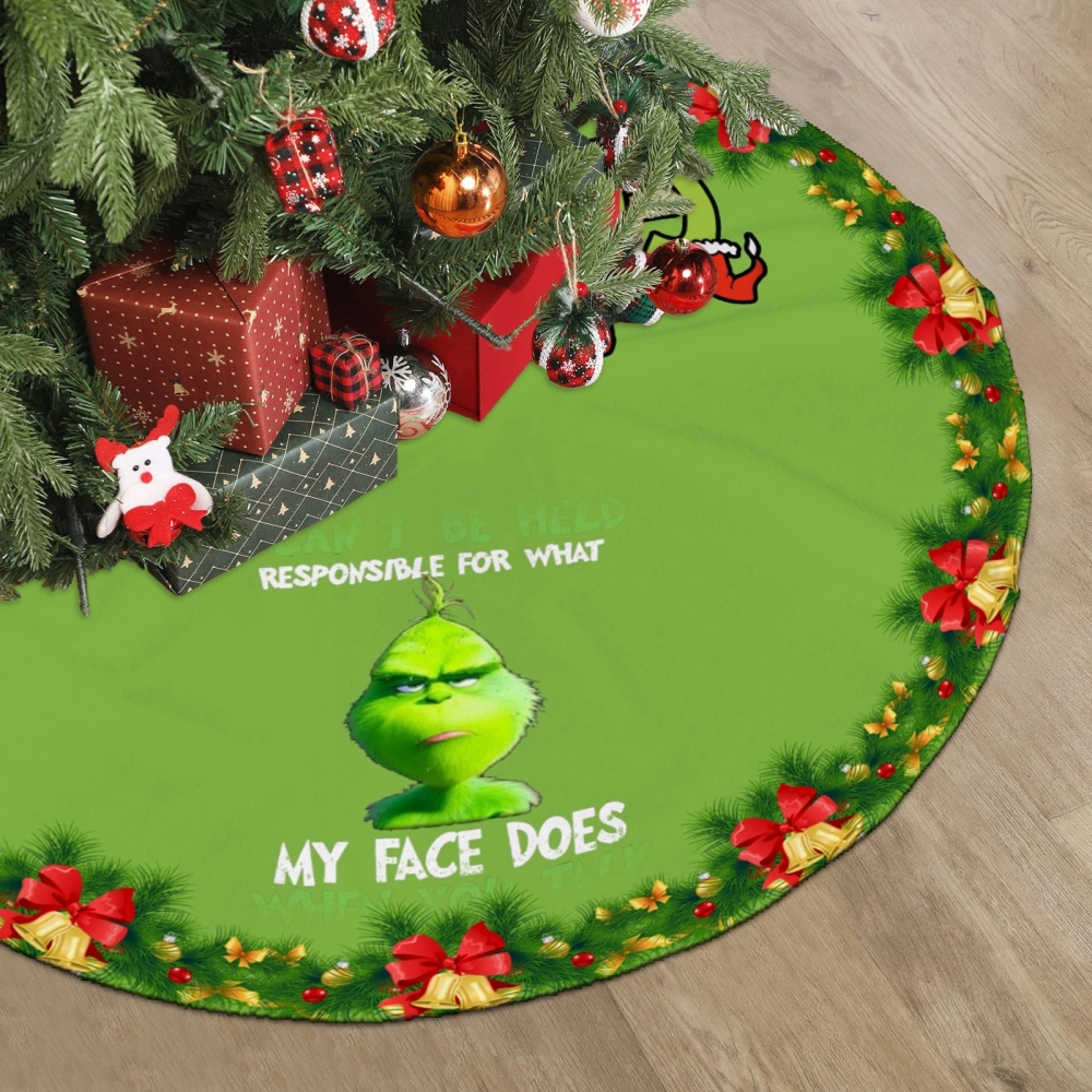 Grinch NoNoNo Christmas Tree Skirts,Xmas Decorations,Christmas Tree Skirt for Christmas Tree Decor,30 inch#1