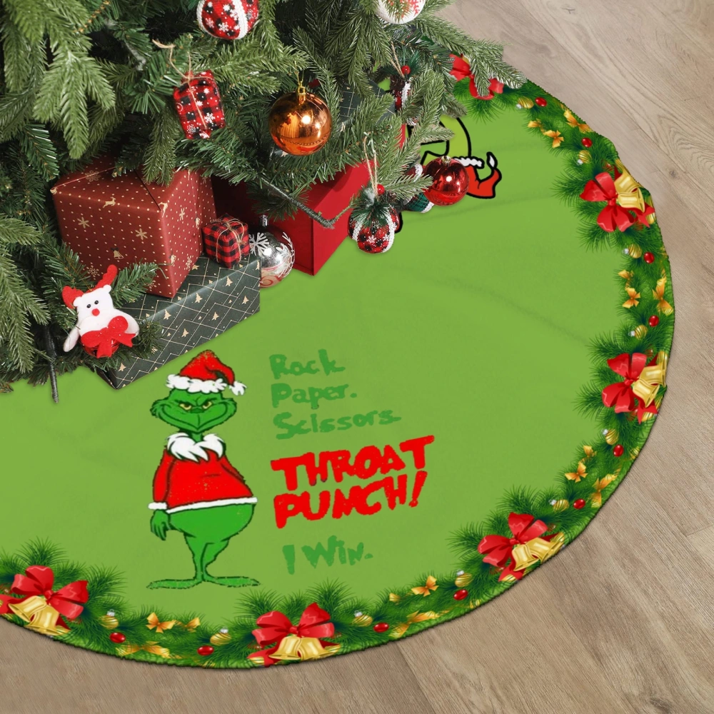 Grinch NoNoNo Xmas Christams Tree Skirt,Xmas Party Christmas Tree Skirt for Christma Decorations,30 inch#1