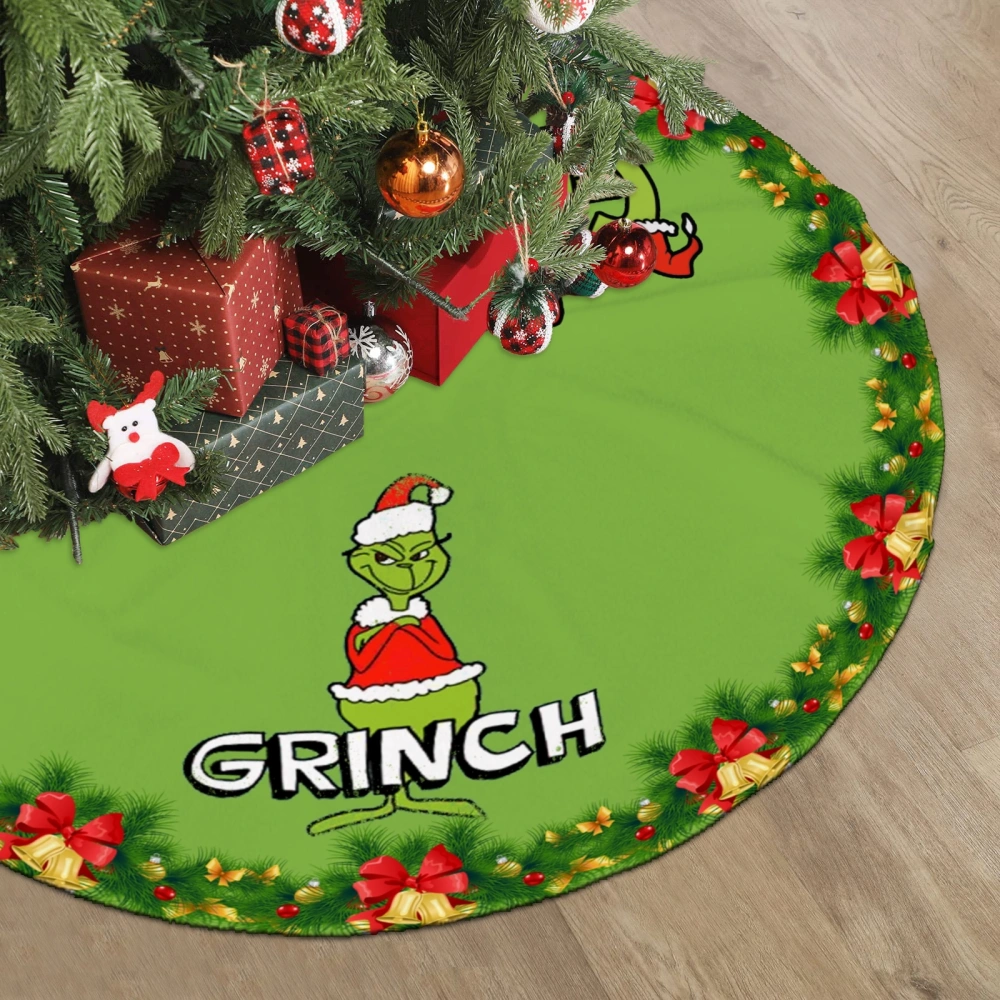 Grinchmas Xmas Christams Tree Skirt,Xmas Spider Net Christmas Tree Skirt for All Seasons Night Befo#re Christmas Tree Skirts Box,30 inch#1