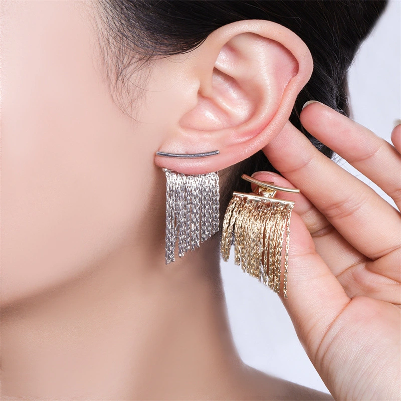 Retro trendy niche design antique tassel earrings