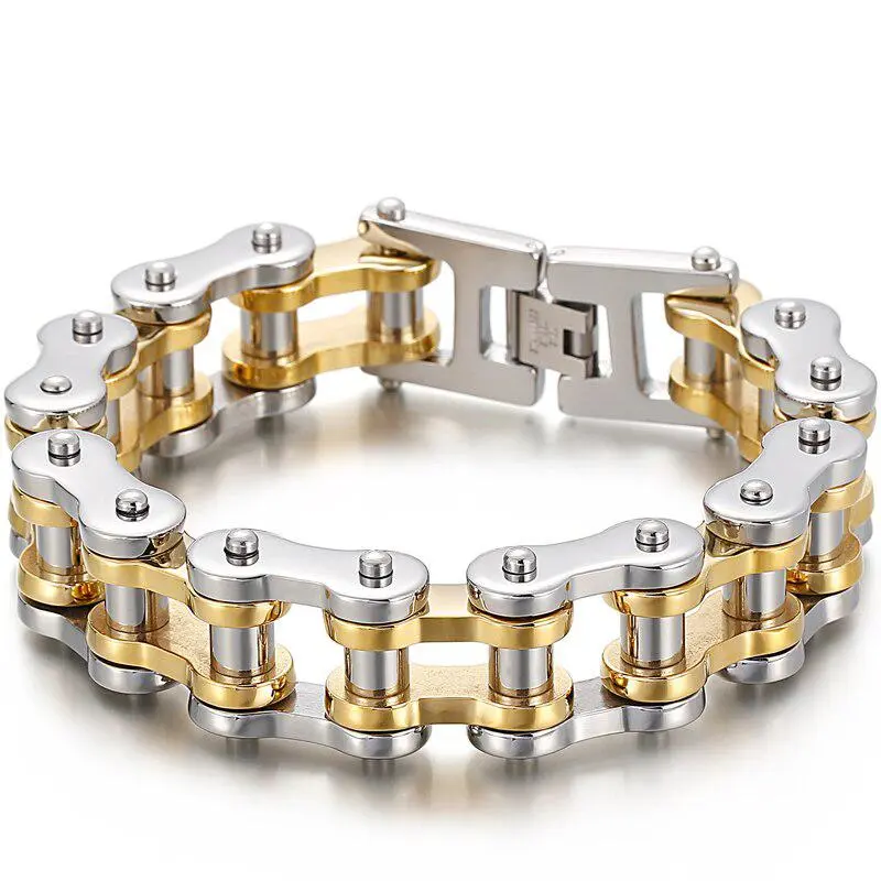 Cycolinks Gold Beast Bracelet - Silver Centre