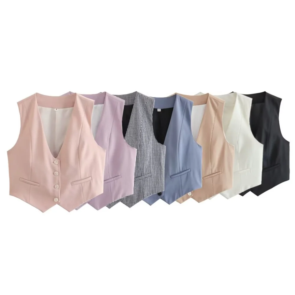 Women's Single-breasted Suit 7-color Vest