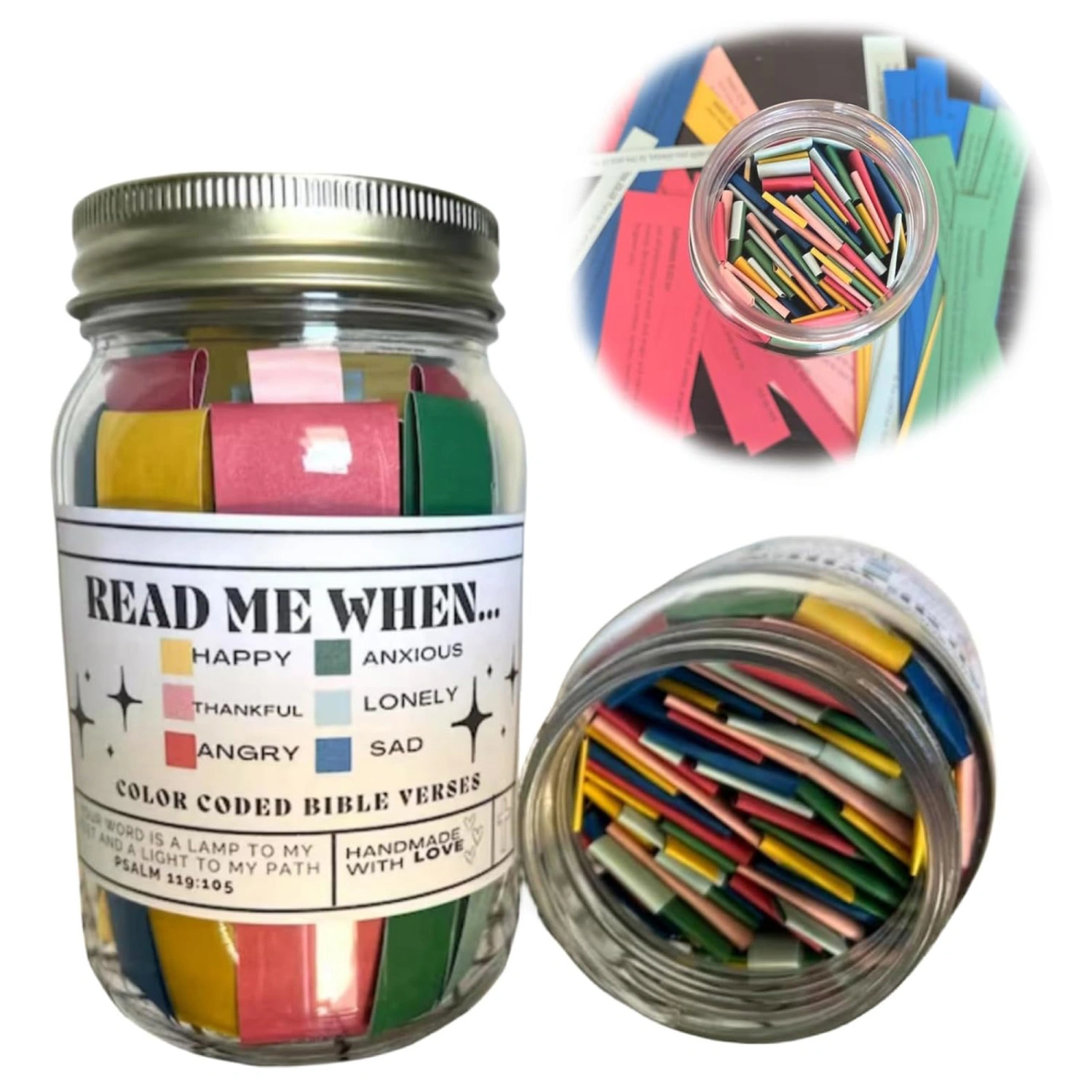 Success and Inspiration Jar, Emotions and Feelings Devout Glass Jar