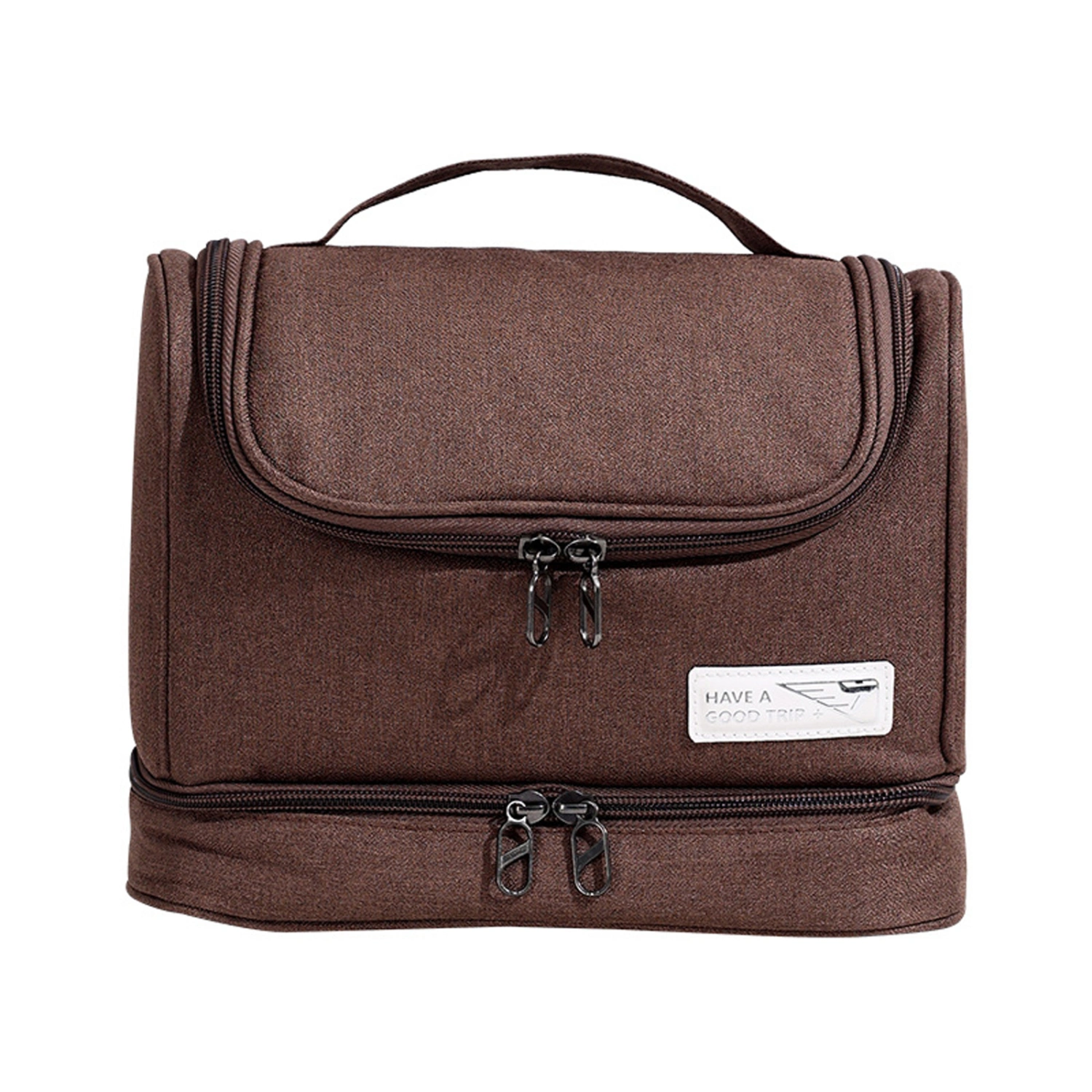 Cosmetic Bag, Portable Makeup Bag Large Capacity Zipped Handbag