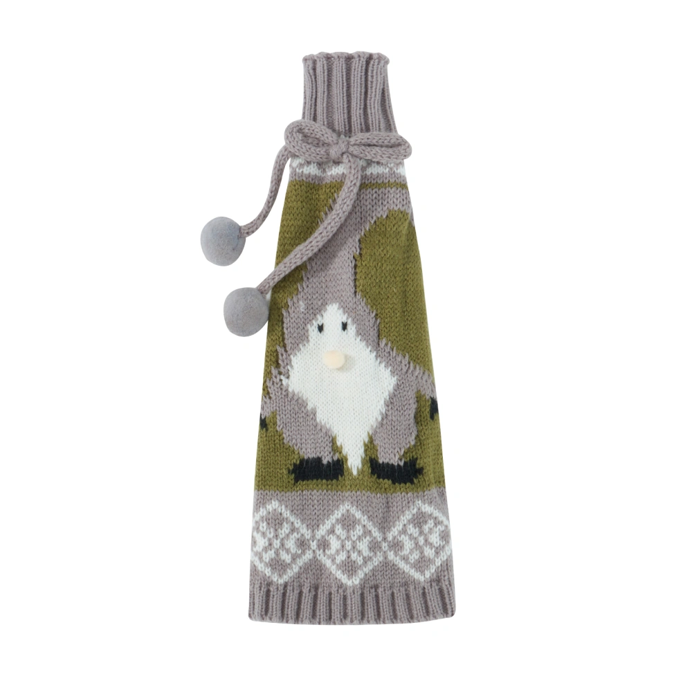 Christmas Wine Bottle Covers Cute Gnome Print Wine Bottle Sweaters