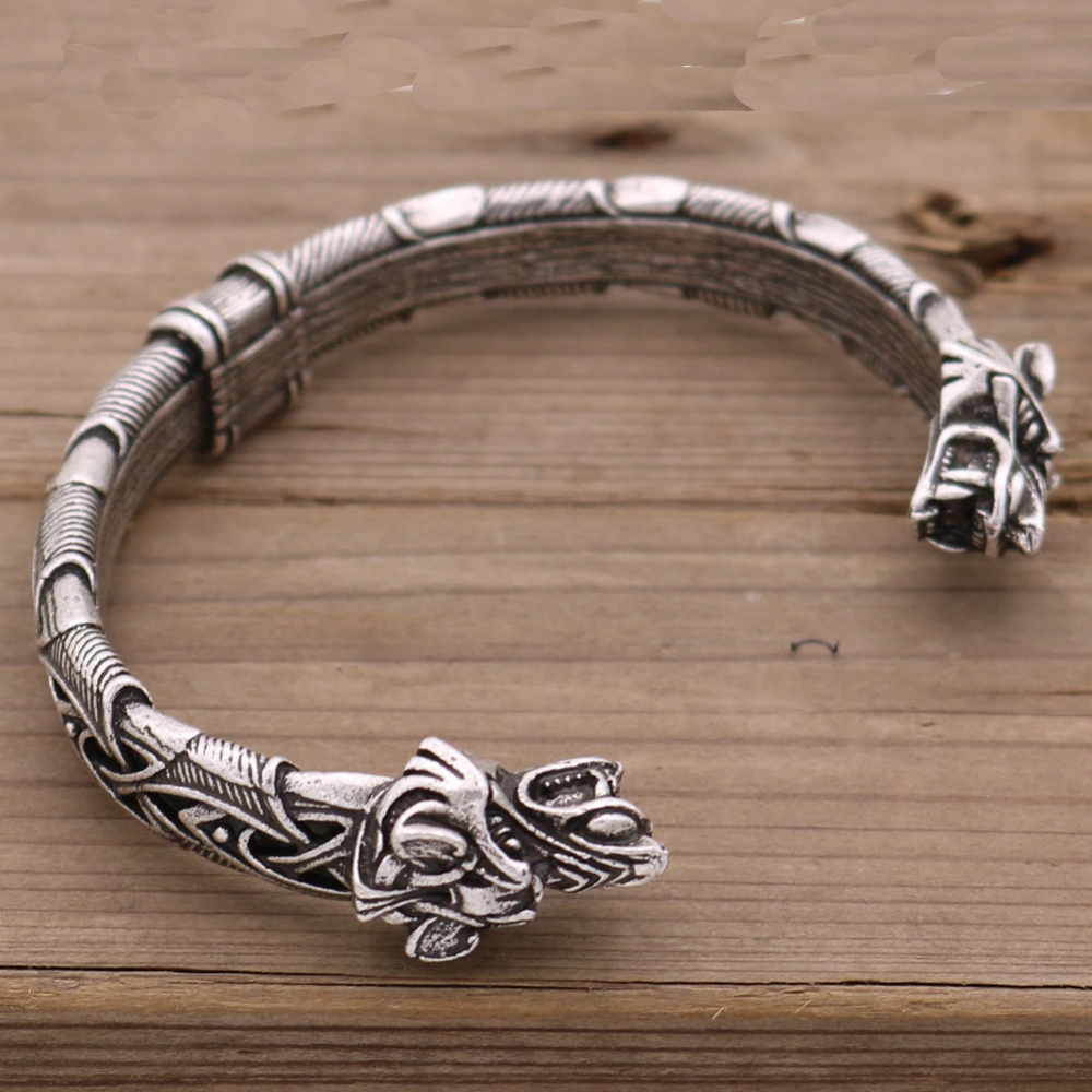  1pcs Viking Bracelet Wolf Head Bracelet For Men and Women Talisman Jewelry