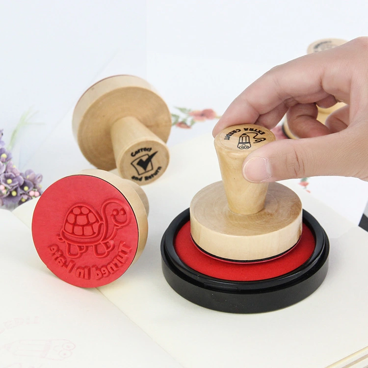 Solid Wood Handle Seal Children's Toy