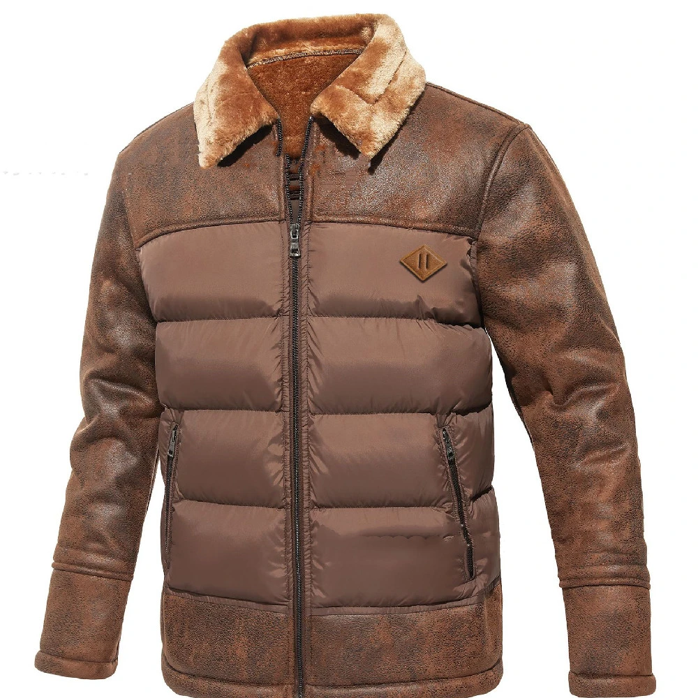 Men's Lapel Fur Integrated Trend Fashionable Jacket