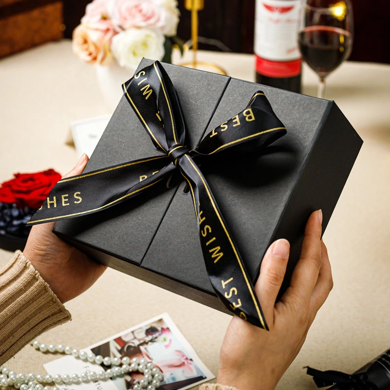 Black Ribbon Double Door Giftbox