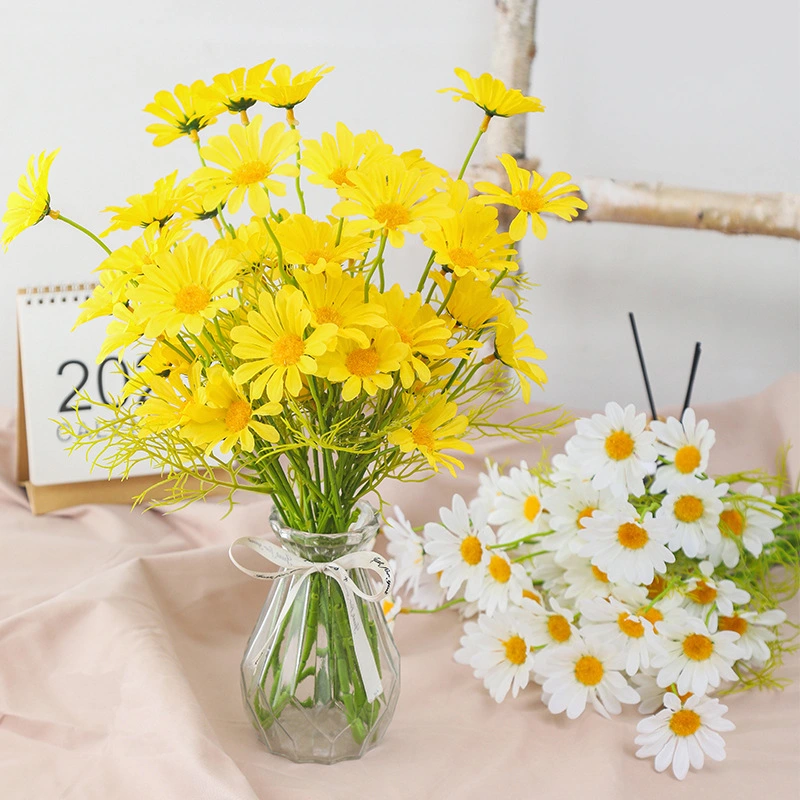 Artificial Chamomile Decoration Fake Flower Shopping Mall Bouquet Plastic Decoration