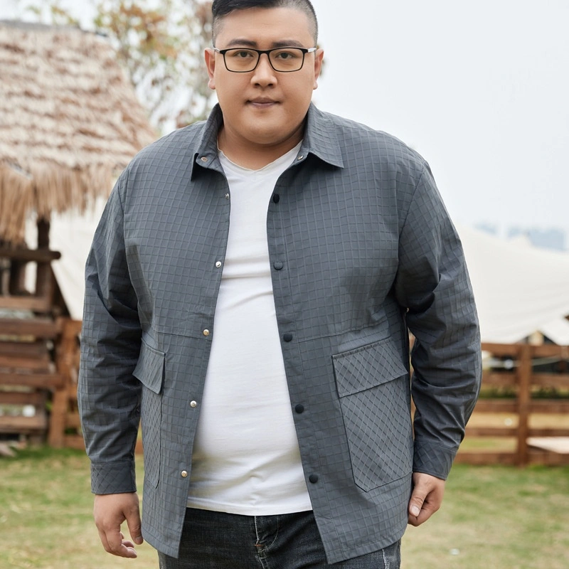 Plus Size Spring And Summer New Loose Casual Plaid Shirt Coat