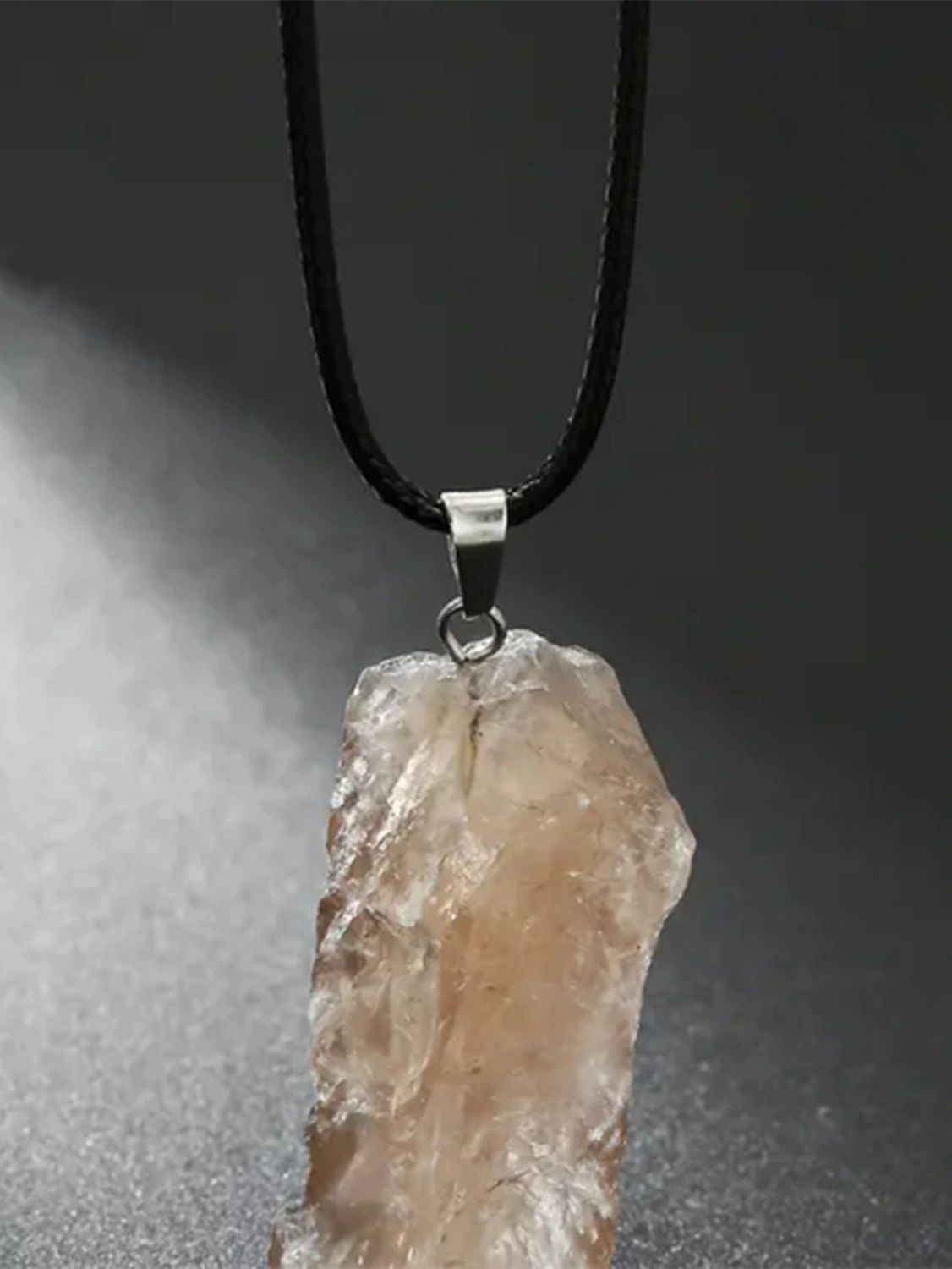 Rough Stone Pendant Purple Pink And Yellow White Crystal Agate