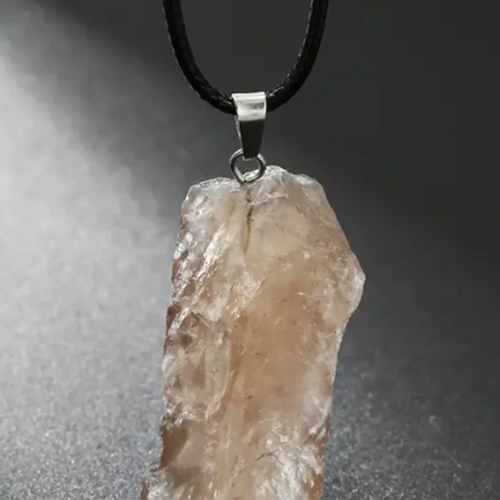 Rough Stone Pendant Purple Pink And Yellow White Crystal Agate