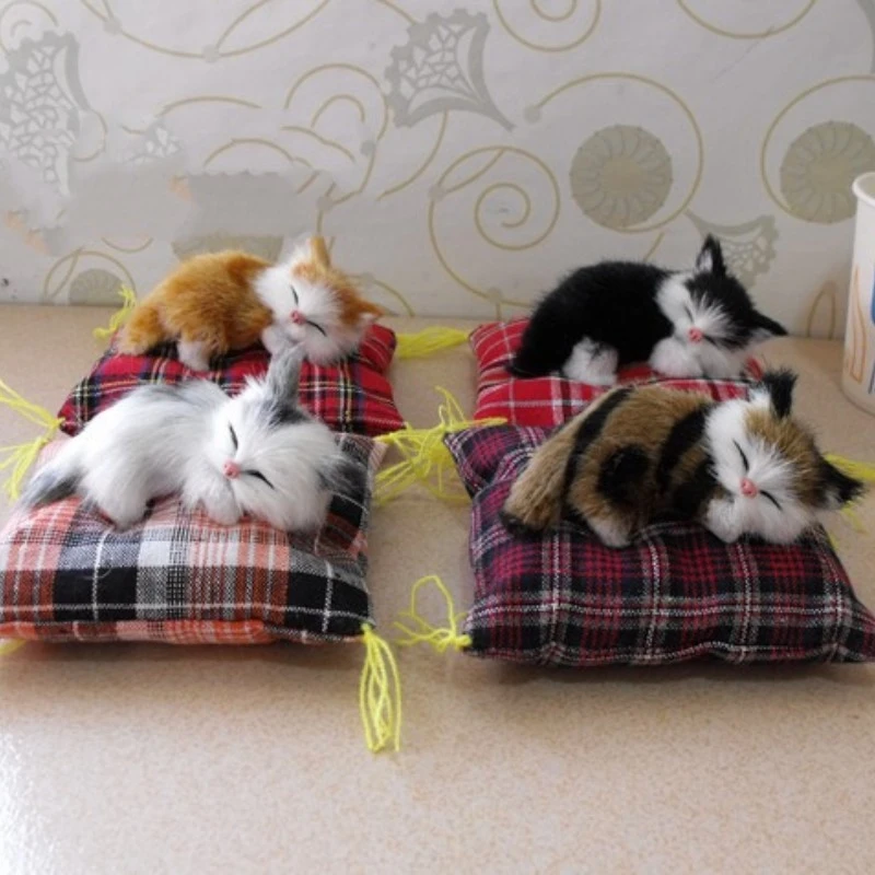 Simulation Cat Doll Ornaments Cloth Cushion Decoration Simulation Model