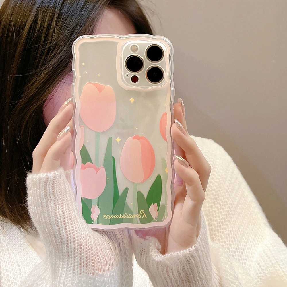 Tulip For Phone Case Silicone Transparent Protective Cover In Stock