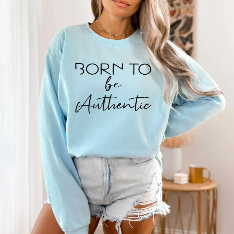 Born To Be Genuine Goods Printed Cartoon Pullover