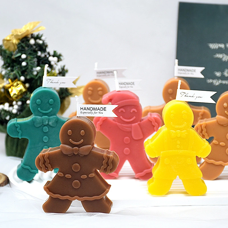 Christmas Gingerbread Man Aromatherapy Candle Silicone Mold Simple