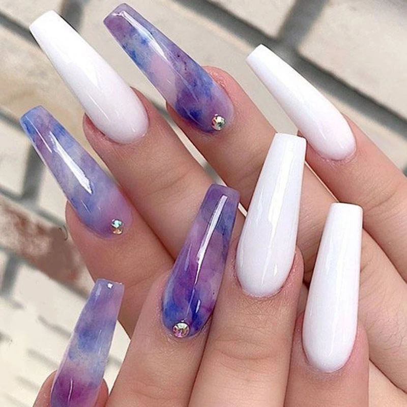 Women's Blue Gradient Nail Stickers