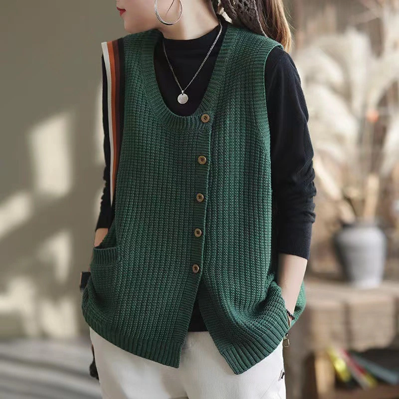 Women's Knitted Vest Loose Fashion