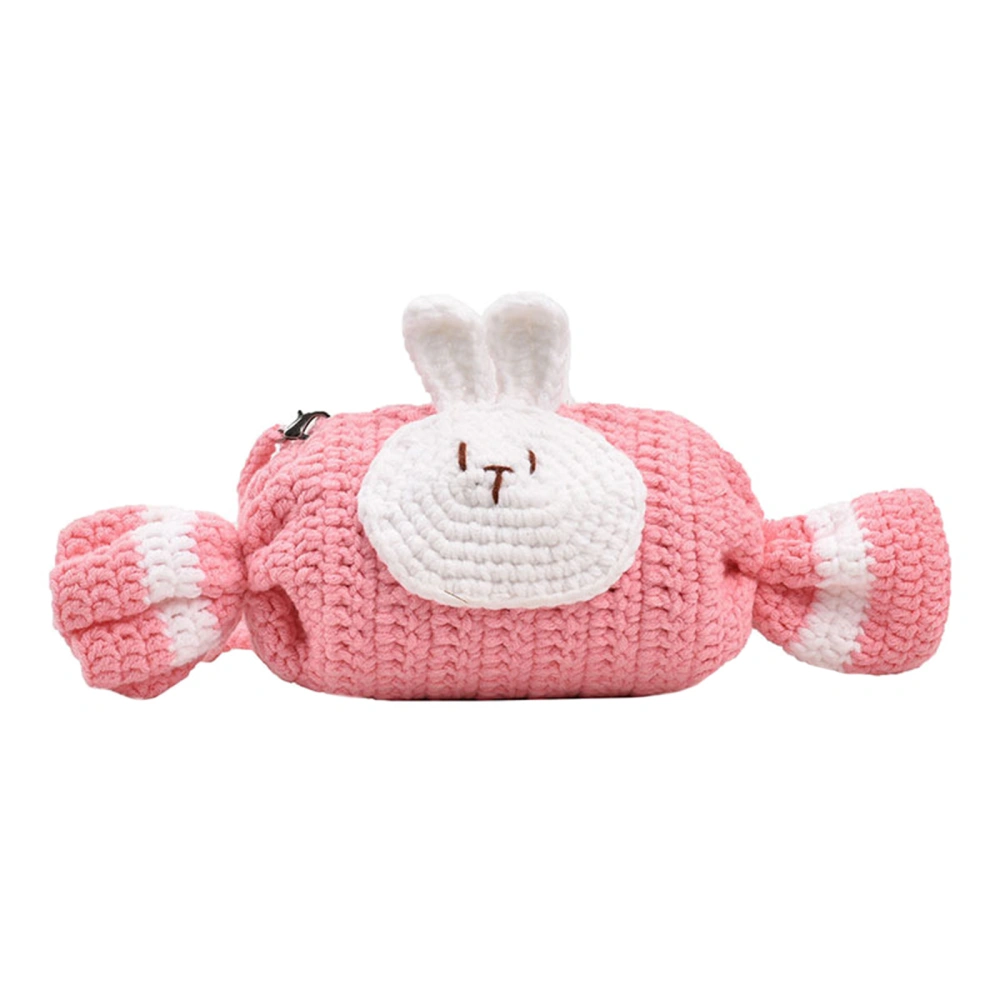 Crochet Knitted Crossbody Bags White Rabbit Milk Candy Shoulder Bag