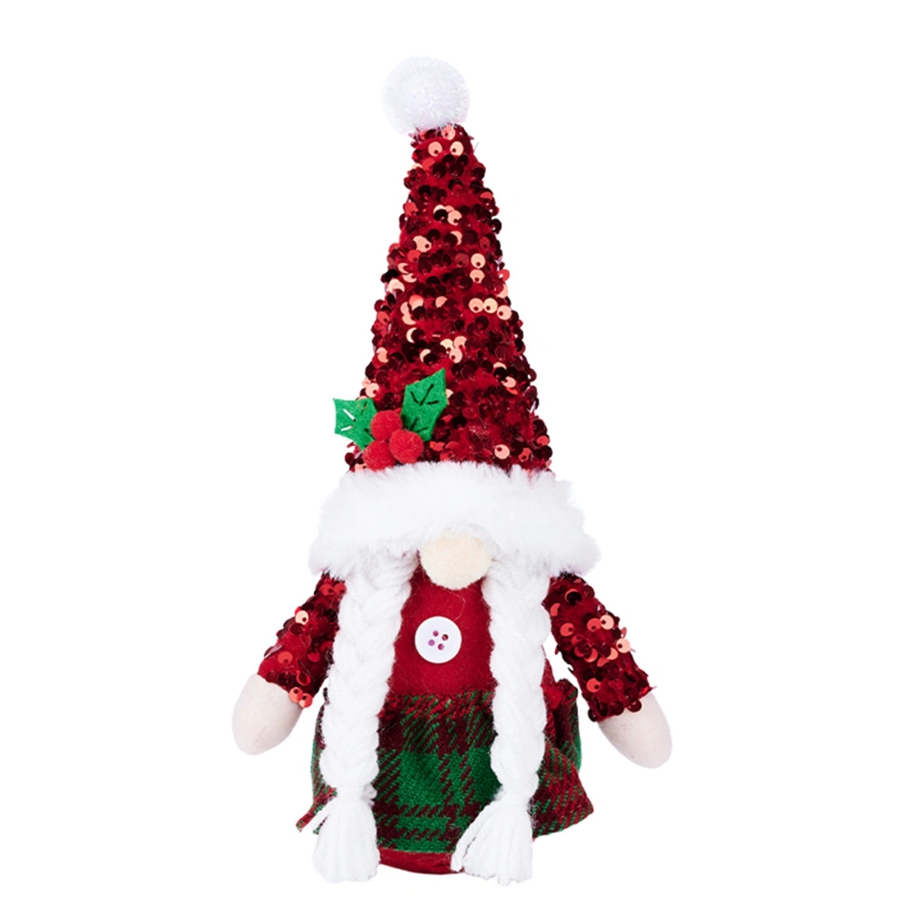 Christmas Gnome Ornaments with Sparkle Hats Scandinavian Nisse Dolls