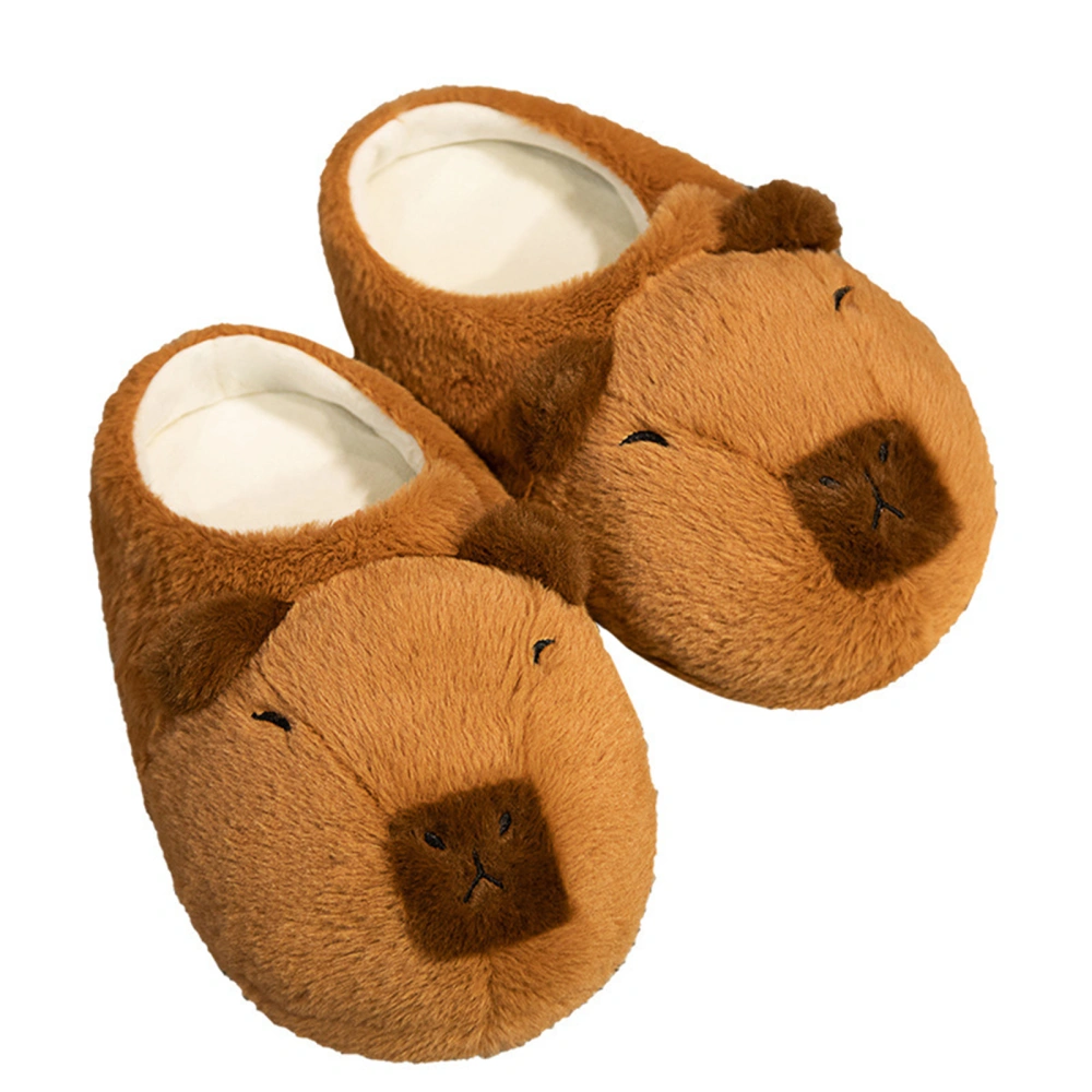 Women's Plush Slippers Winter Warm Capybara Slippers Fuzzy House Shoes