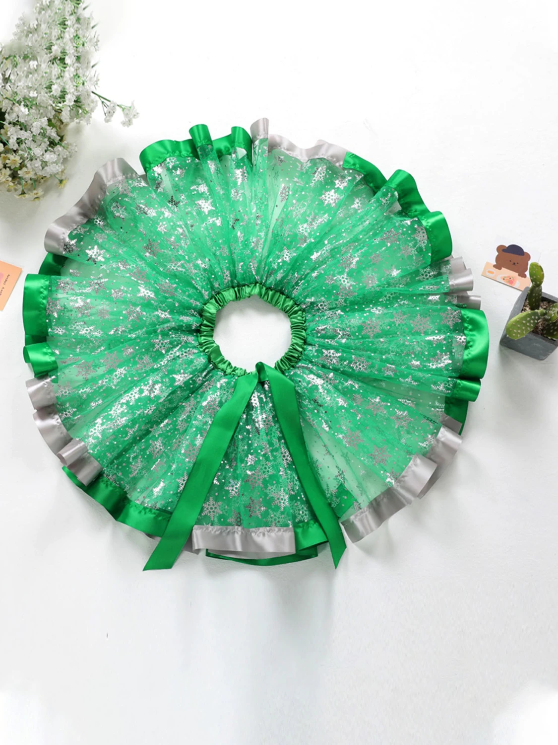 Girls Christmas Elk Costume, Tulle Skirt with Headband Wings