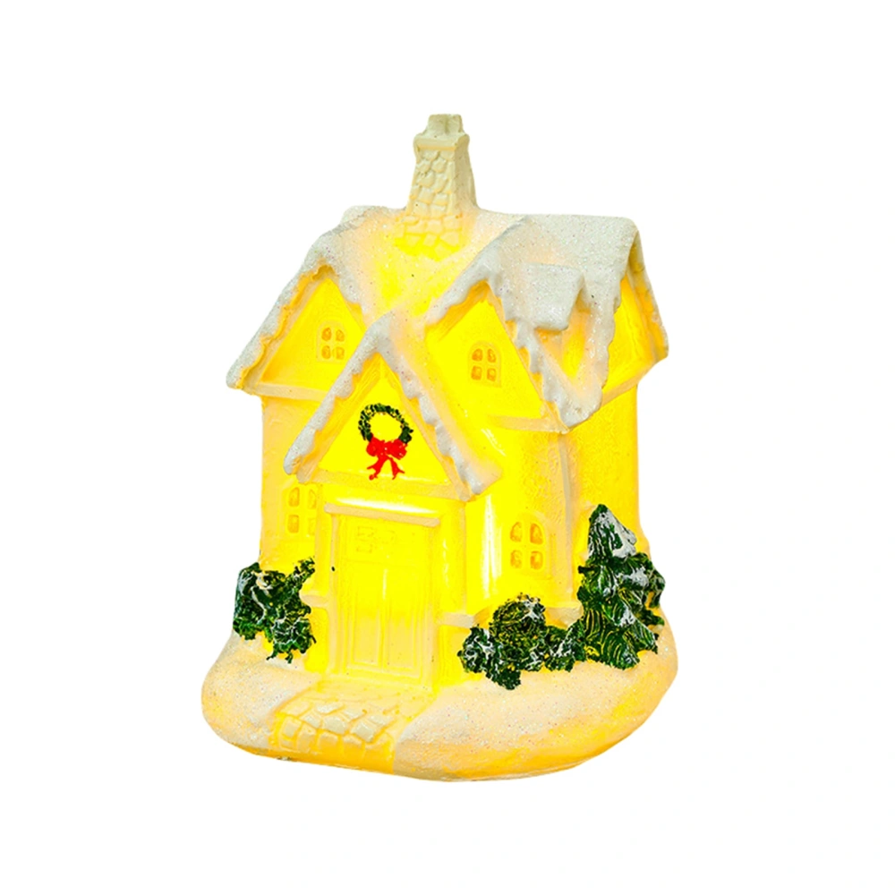 Light Up Christmas Village Houses White Christmas Resin Holiday House