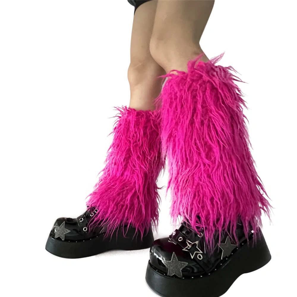 Women's Faux Fur Leg Warmers Fuzzy Leg Warmers Furry Boot Covers