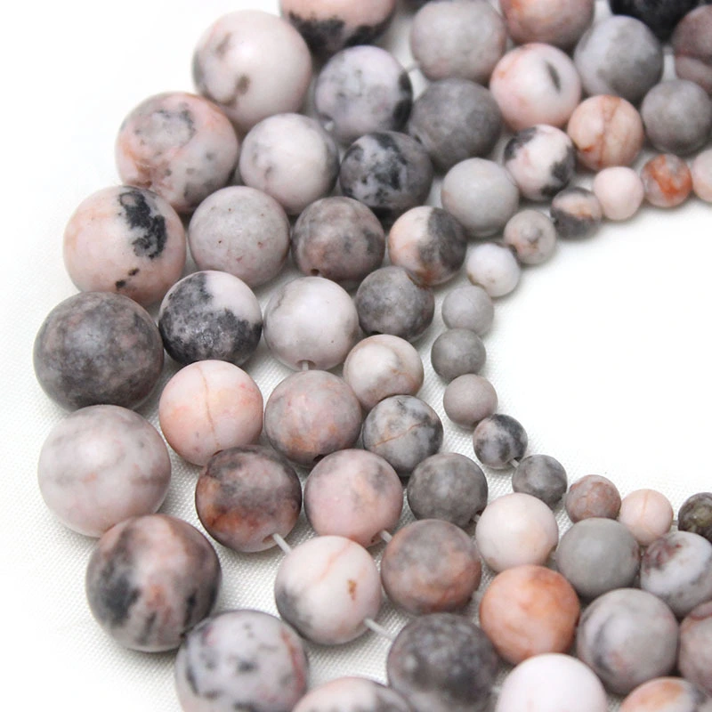 Matte Powder Zebra Stone Scattered Beads