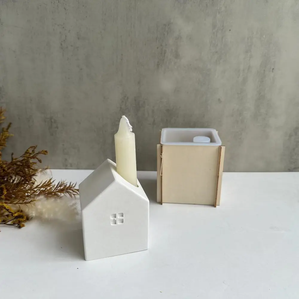 House Incense Candle Holder Silicone Mold