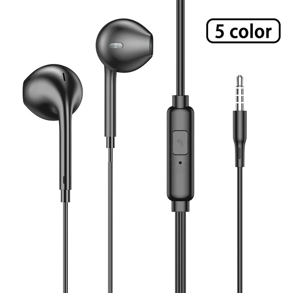 NEW 3.5mm Wired Headphones With Bass Earbuds Stereo Earphone Music Sport Gaming Headset With mic， Noise Isolating Wired Earbuds, Earphones with Powerful Heavy Bass Stereo, Compatible with Android, iPhone, iPad, Laptops, MP3