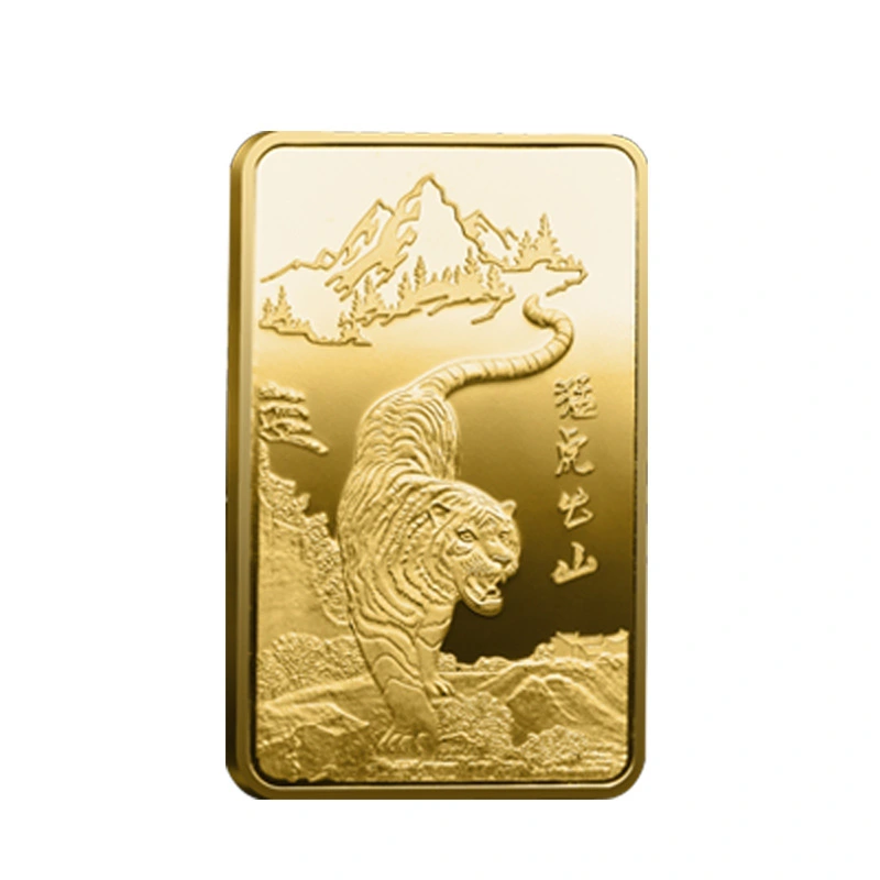 Tiger Mountain Gold And Silver Bars Commemorative Coin Ornaments