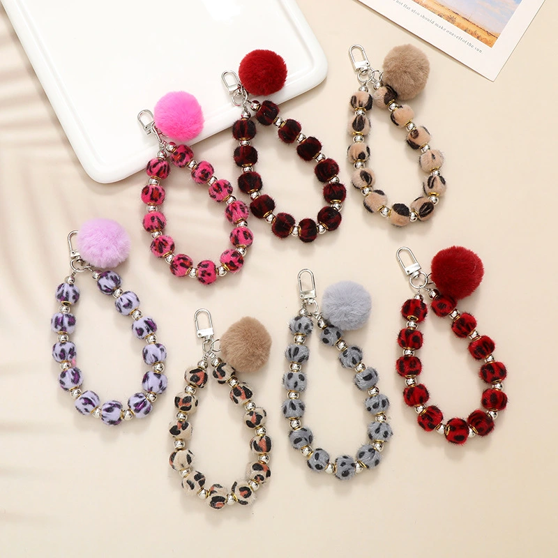 Pompons Beaded Mobile Phone Pendant Diy