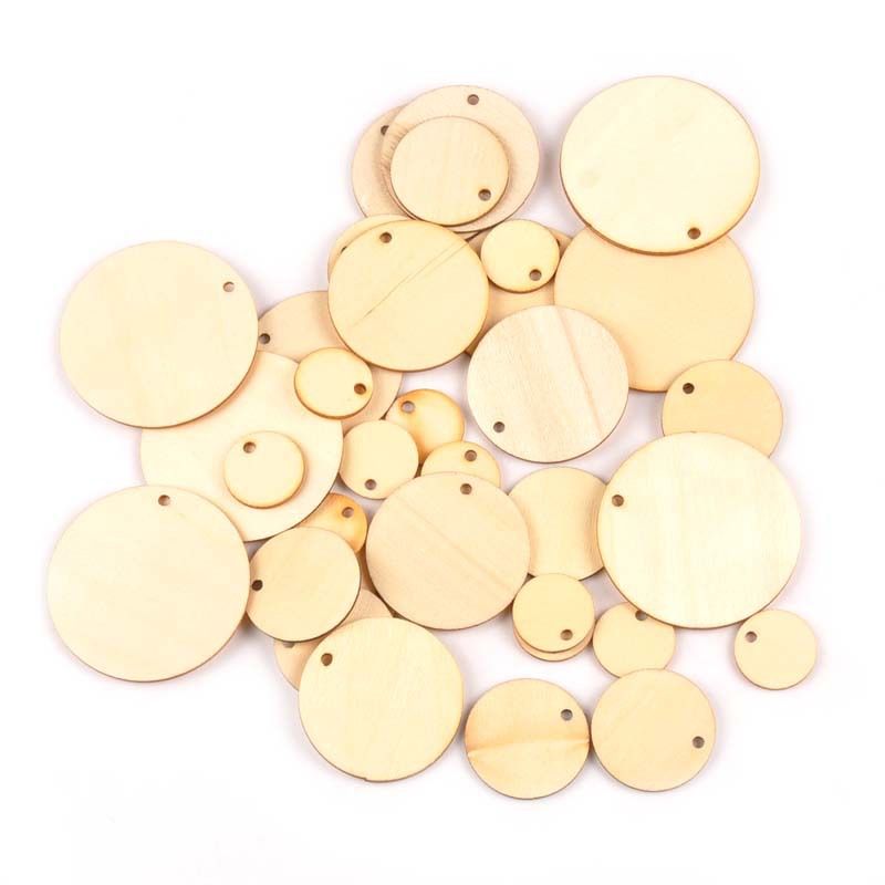 50Pcs-Mixed-Natural-Round-Wood