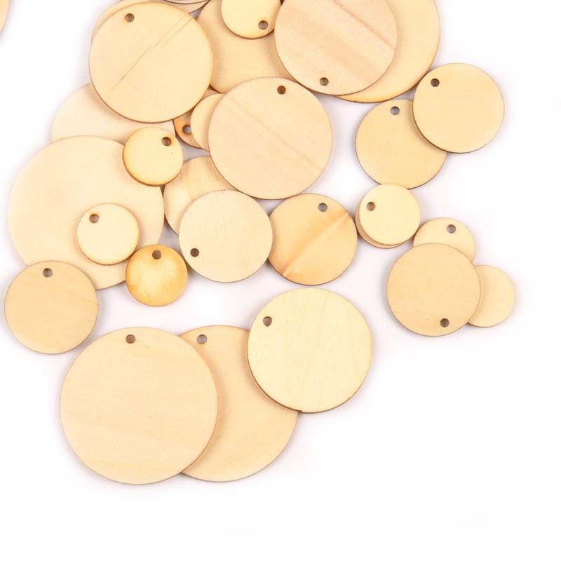 50Pcs-Mixed-Natural-Round-Wood