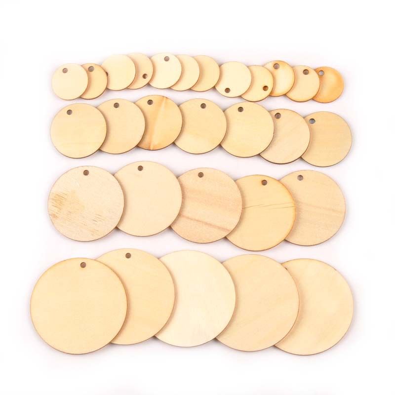 50Pcs-Mixed-Natural-Round-Wood