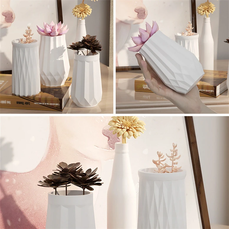 Epoxy Diy Mold Snail Flower Pot Cut Surface Vase Resin Office Flower Arrangement Decoration Silicone Mold