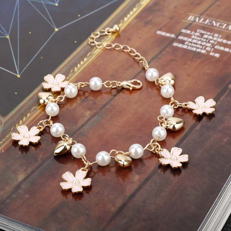 Fashion Simple Temperament Heart-shaped Pearl Bracelet