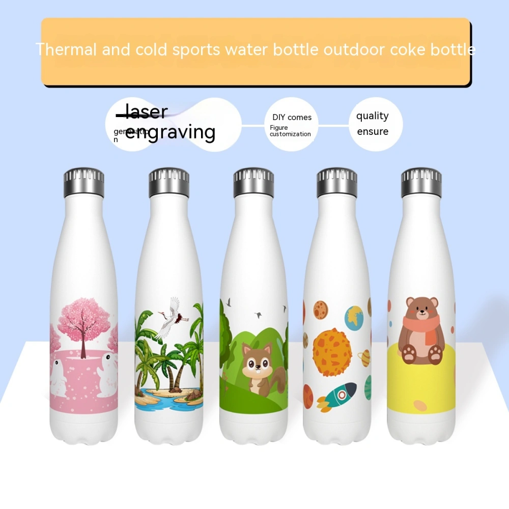 Cartoon Cute Stainless Steel Cup Large Volume Bottle Bowling Cup