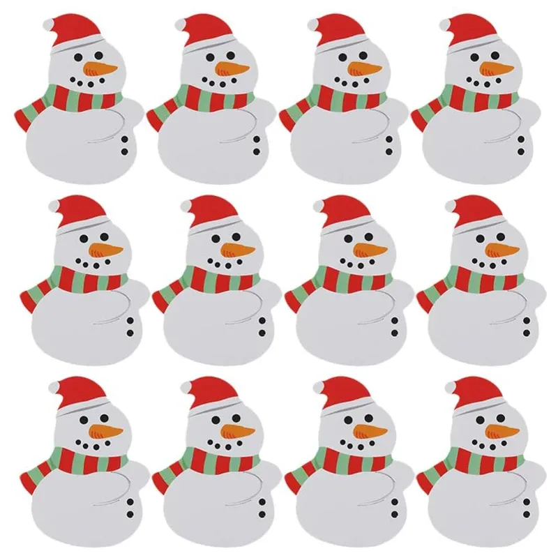 Christmas Snowman Lollipop Decorative Paper Card DIY Decoration