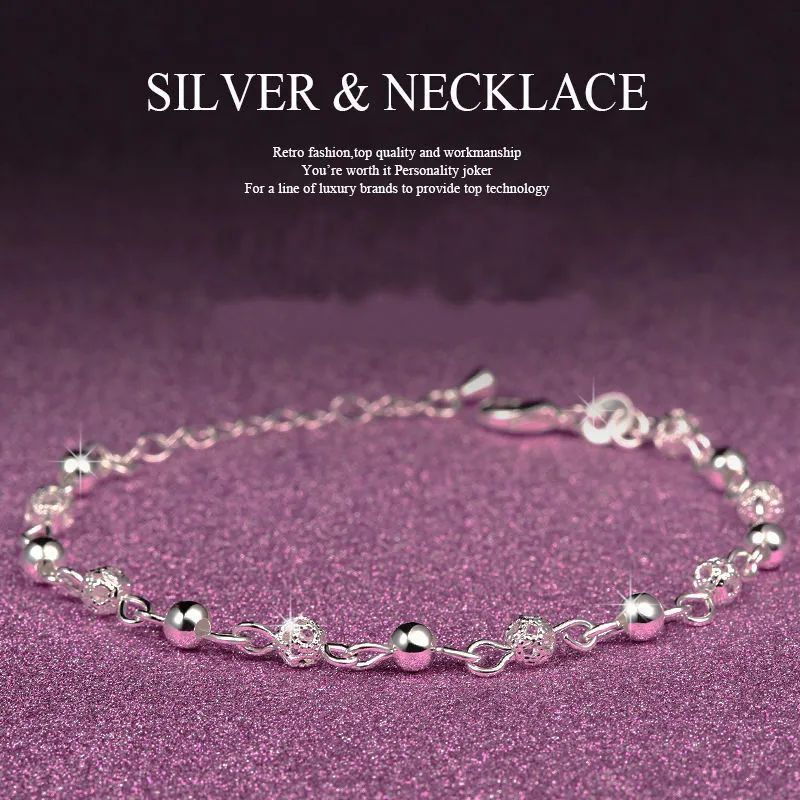 925 sterling silver Fashion bracelet Jewelry trendy women charm bracelets