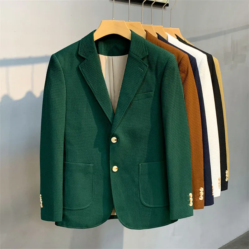 Leisure Suit Autumn Men's Slim Fit Color Business Coat