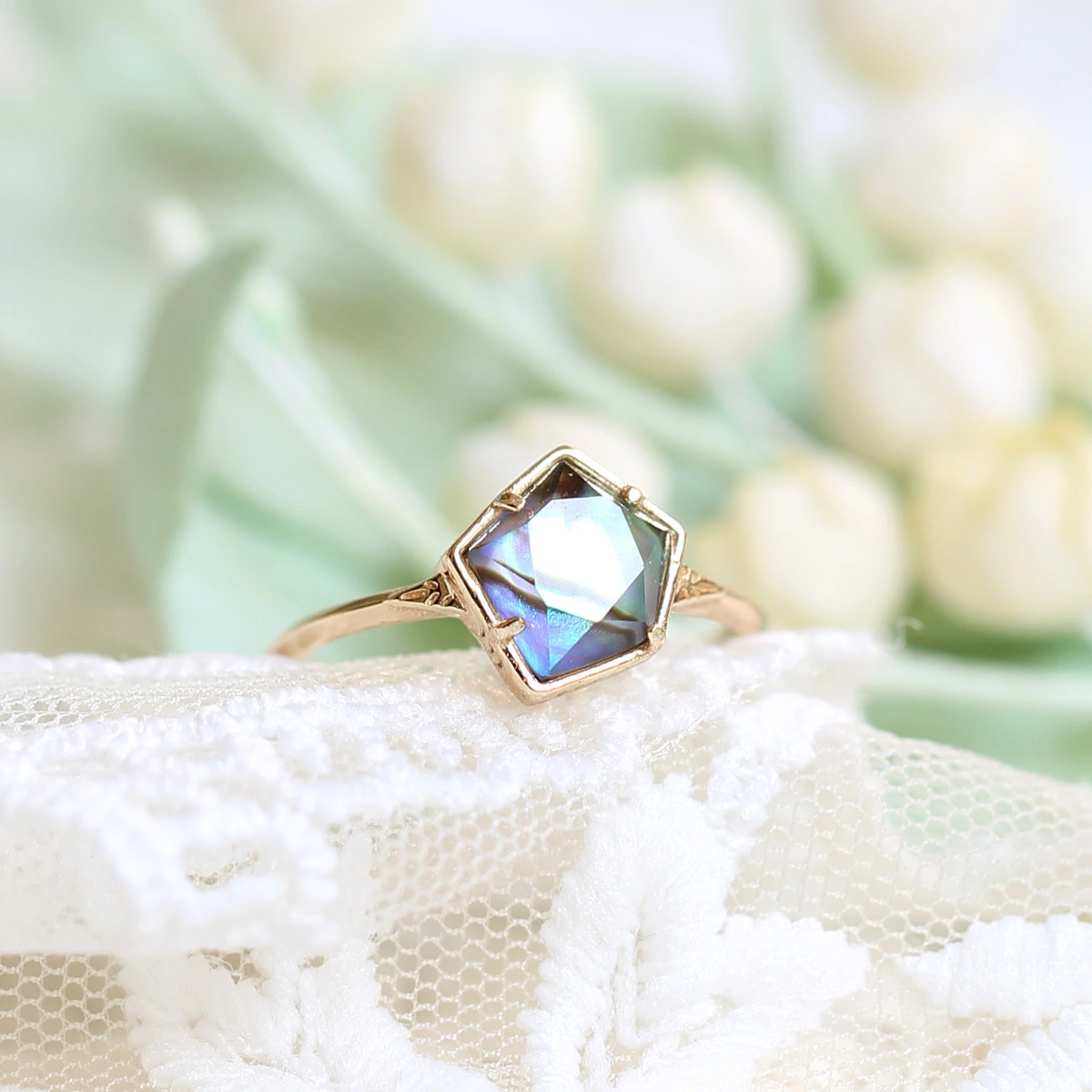 Pentagram Irregular Personality Simple 925 Silver Ring